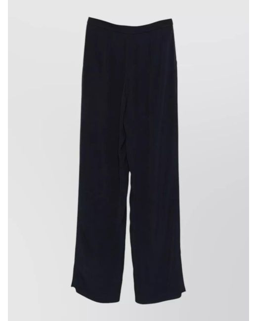 Emporio Armani Blue Printed Straight-Leg Trousers