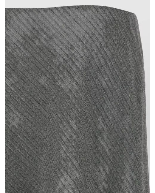 Alberta Ferretti Gray Chevron High Waist Flared Skirt Design