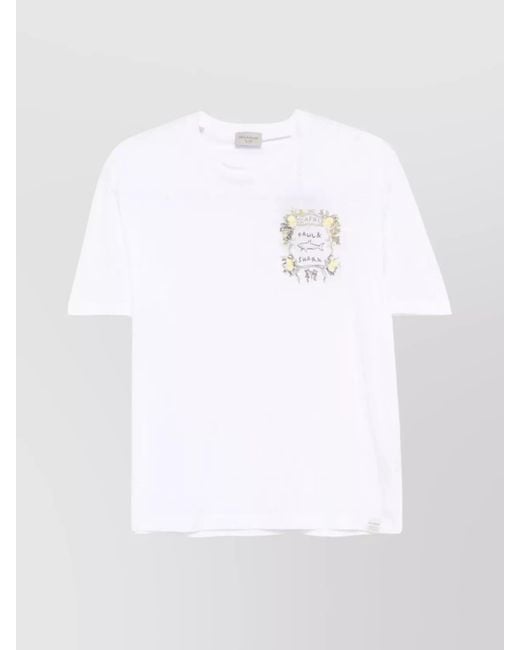 Paul & Shark White Capri Embroidery X-Soft Jersey T-Shirt for men