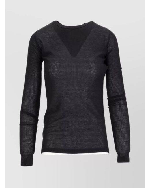 Ann Demeulemeester Blue Slim-Fit Long-Sleeve T-Shirt