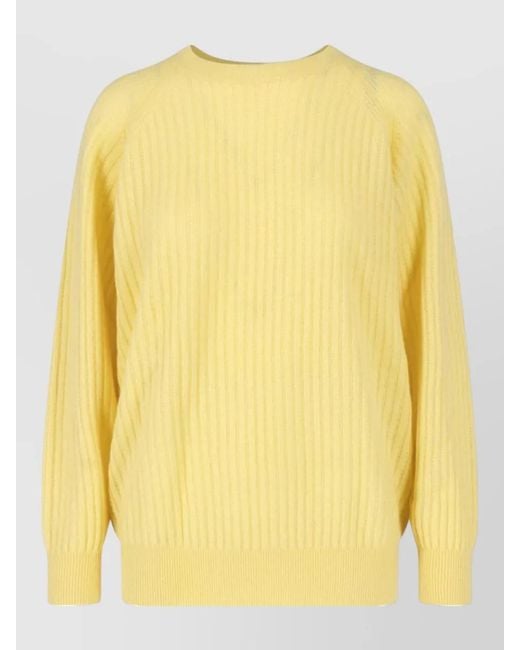 FRAME Yellow Casual Crew Neck Long Sleeve Top