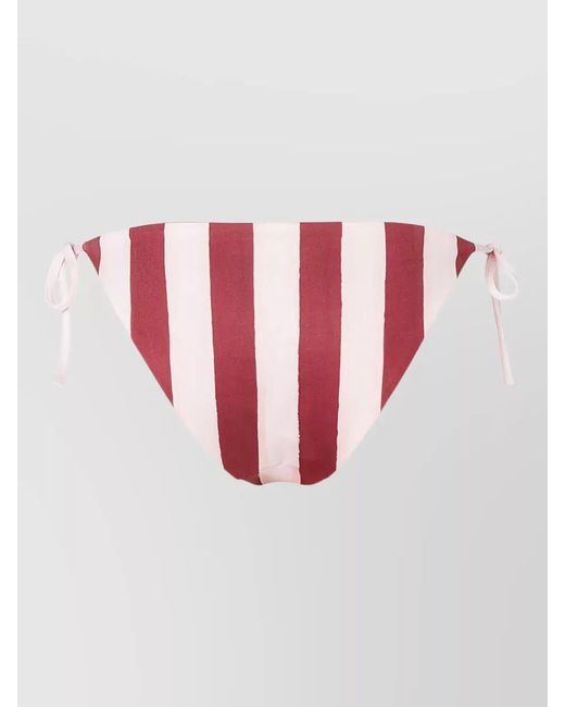 Fendi Pink Lycra Bikini Briefs Pequin Stripes Pouch