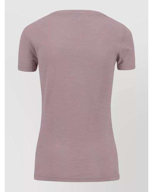 Karpos Purple Graphic Print Scoop Neck Short Sleeve Top