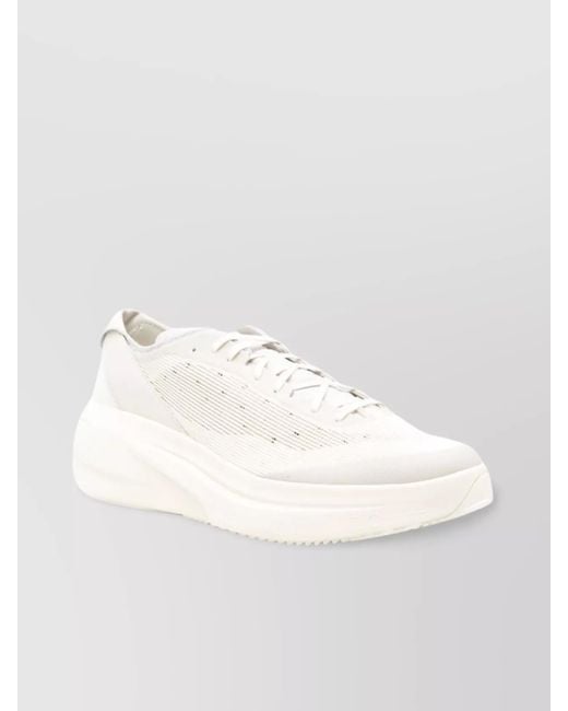 Y-3 Natural Logo Mesh Flatform Sneakers Pull-Tab for men