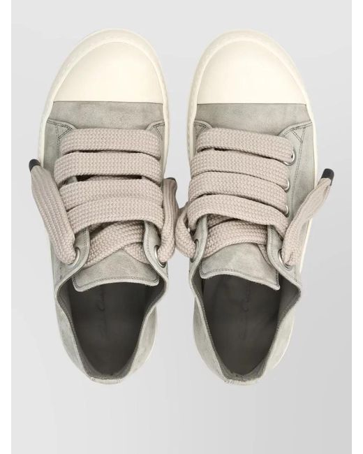 Rick Owens Multicolor Jumbo Lace Low Top Suede Sneakers for men