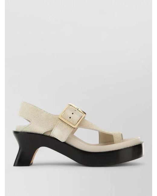 Loewe Natural Platform Sandals Open Toe Design