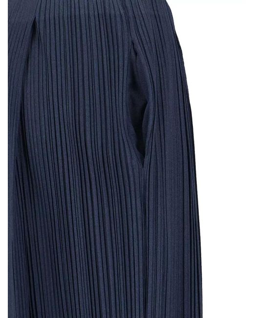 Giorgio Armani Blue Wide-Leg Trousers