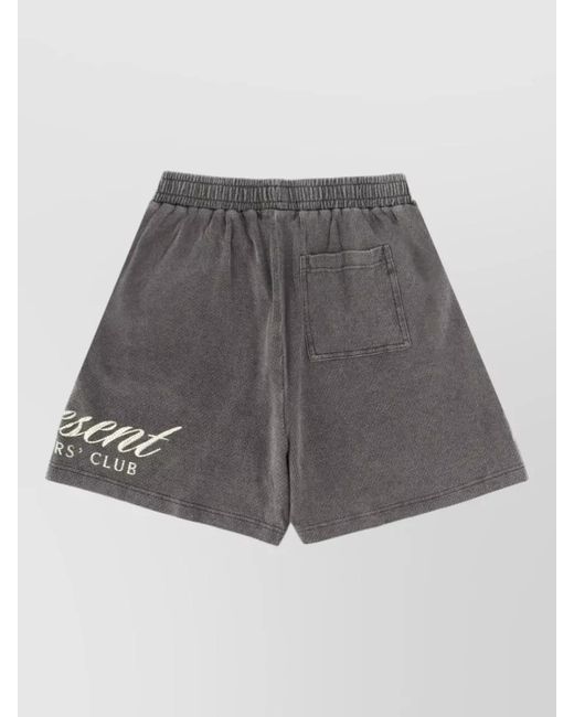 Represent Gray Logo Detail Shorts Side And Back Pockets for men