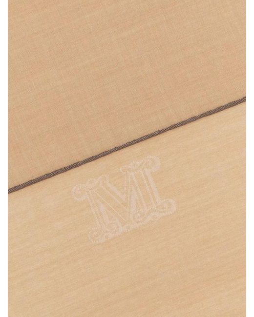 Max Mara Natural Wool Silk Scarf