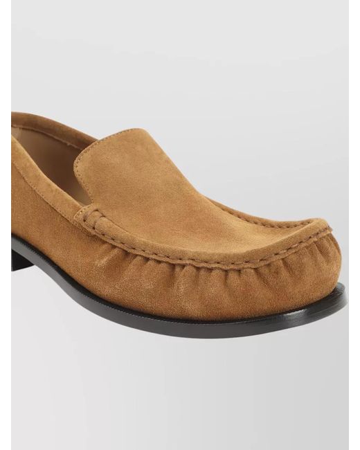 Dries Van Noten Brown Suede Loafer Slipper Apron Toe Design for men
