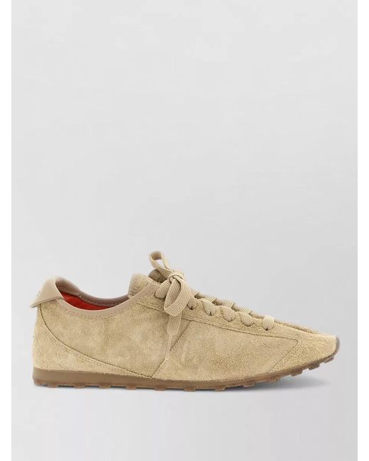 Jacquemus Natural Tennis Low Top Sneakers Suede Rubber Sole