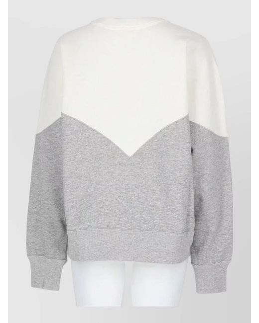 Isabel Marant Gray Cotton Logo-Print Sweatshirt