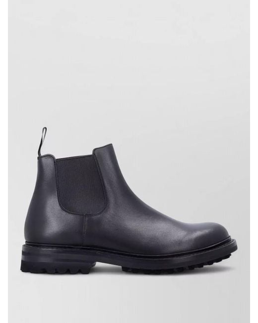 Church's Blue Mccarthy Ankle Boot Elastic Panels Pull Tab for men
