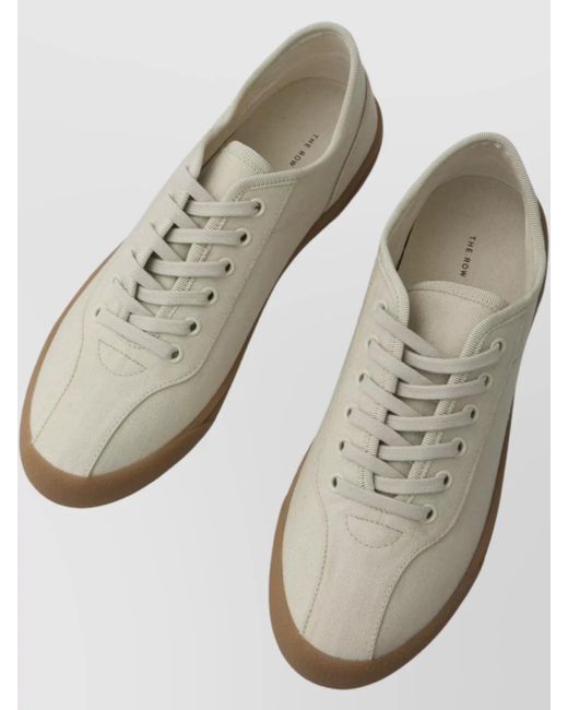 The Row White Canvas Sneakers