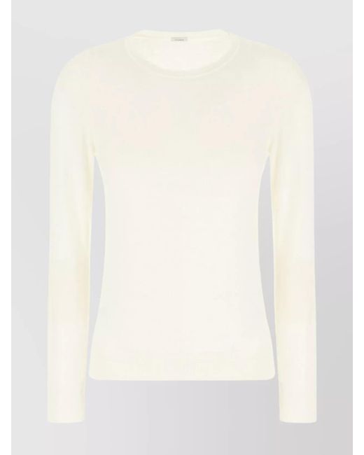 Malo Natural Knitwear With Long Sleeves And Round Neck