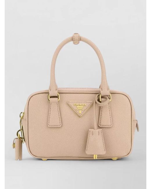Prada Natural Leather Shoulder Bag