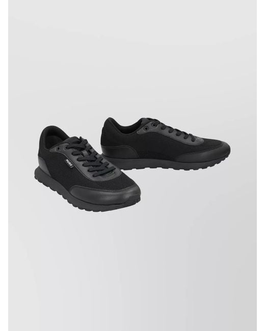 Boss Black Mesh Low-Top Sneakers for men