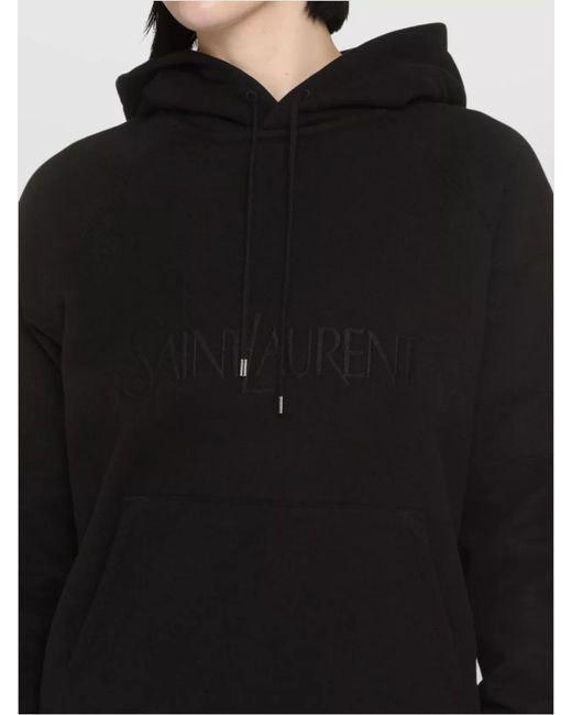 Saint Laurent Blue Cotton Hoodie