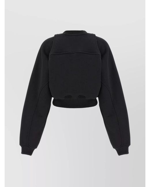 Off-White c/o Virgil Abloh Black Cropped Sweatshirt