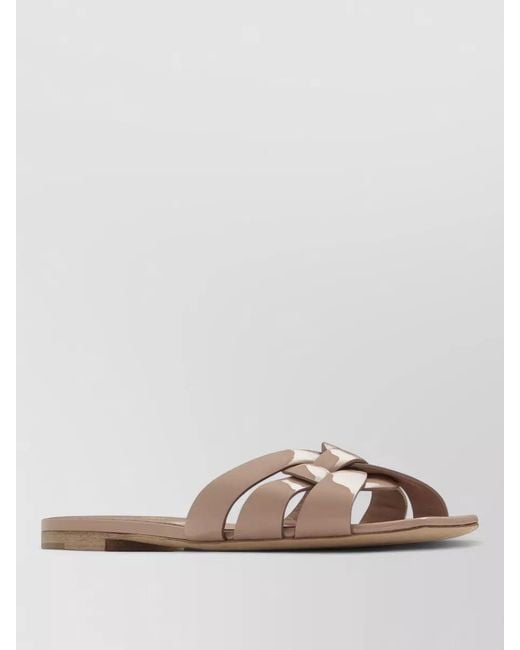 Saint Laurent Multicolor Leather Tribute Mules