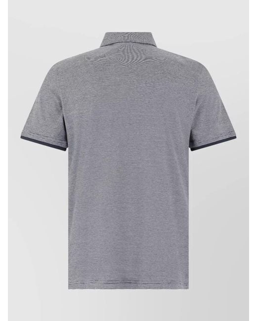 K-Way Gray Cotton Polo Shirt Short Sleeves Casual for men