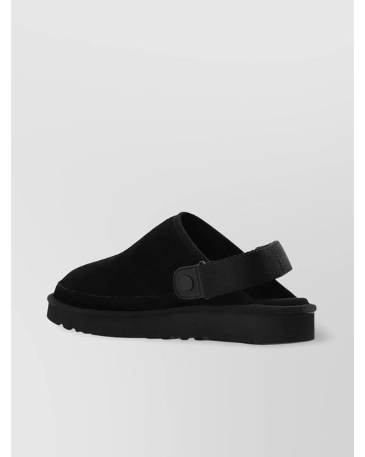 Ugg Black Suede Leather Slingback Clogs for men
