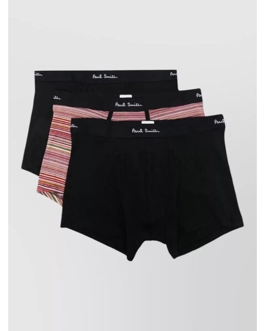 Paul Smith Black Trunk Set Signature Logo Waistband for men