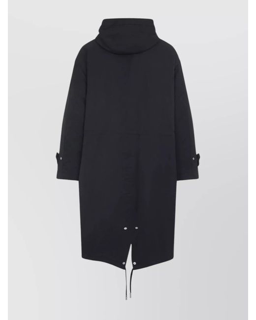 AMI Blue Padded Hooded Parka Jacket for men