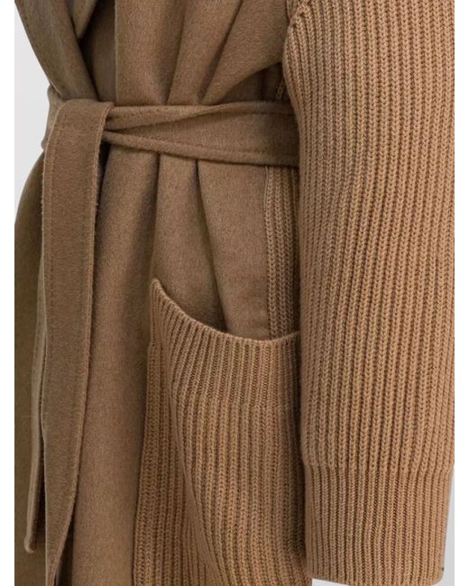 Max Mara Natural Berard Belted Long Coat