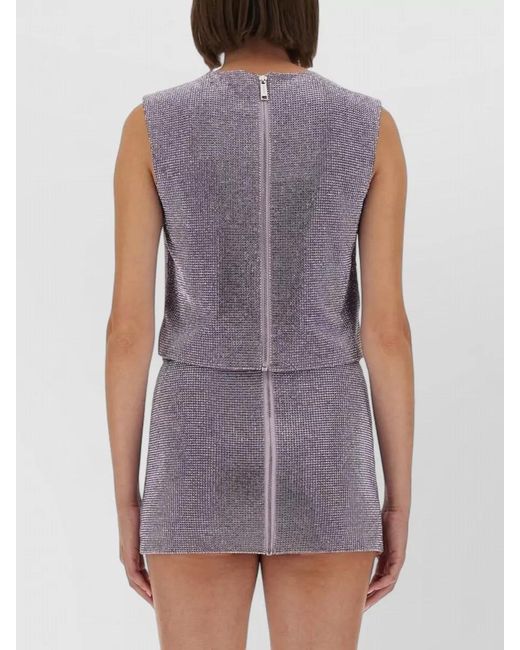 Self-Portrait Multicolor Sleeveless Mesh Dress Metallic Belt Detail