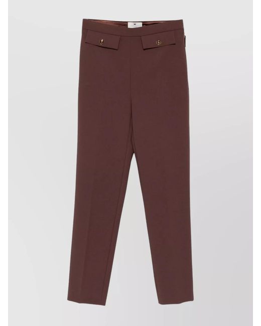 Elisabetta Franchi Purple Cropped Trousers