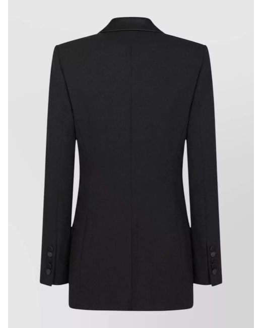 Tom Ford Black Tailored Double Breasted Formal Jacket Satin Lapel