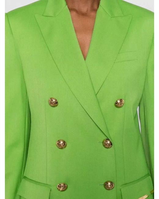 Elisabetta Franchi Green Wool Blazer