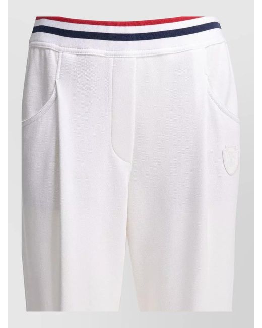 Brunello Cucinelli White Cotton Track Pants