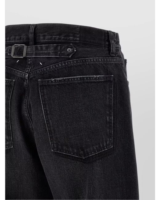 Maison Margiela Black Denim High-Rise Straight-Leg Jeans for men