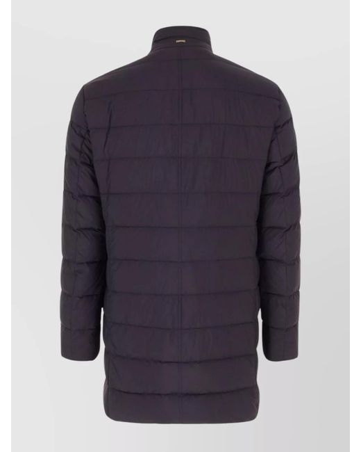Herno Blue Quilted Down Jacket With Detachable Insert for men