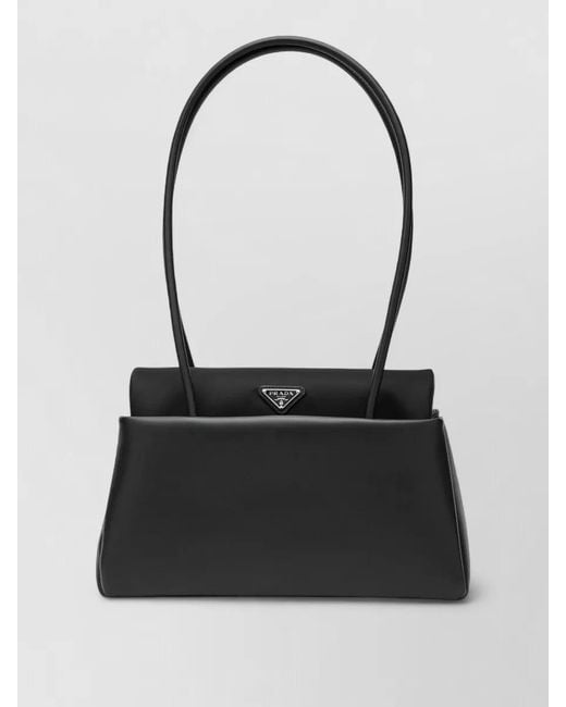 Prada Black Rectangular Shoulder Bag Top Handle Design