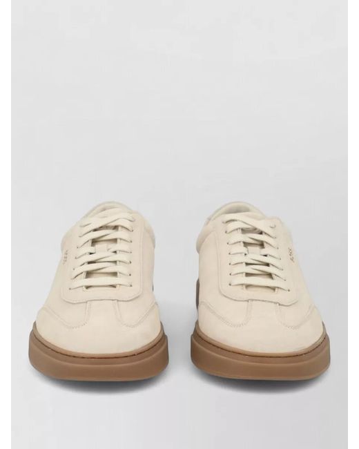 Boss Natural Leather Low-Top Sneakers for men