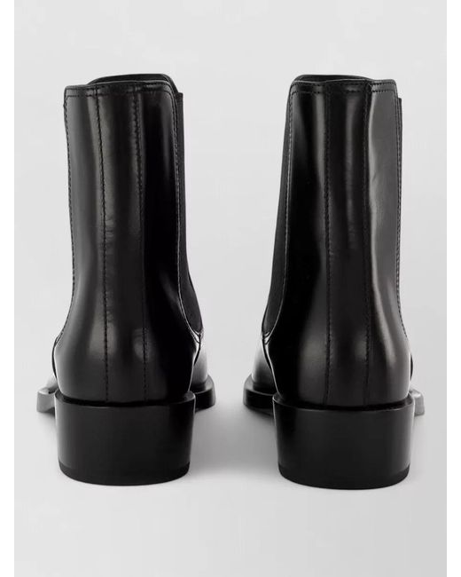 McQueen Black Leather Punk Ankle Boots