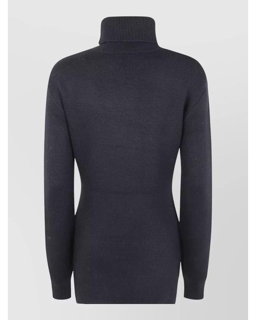 Totême Black Cashmere Merino Turtleneck Sweater Long Sleeves