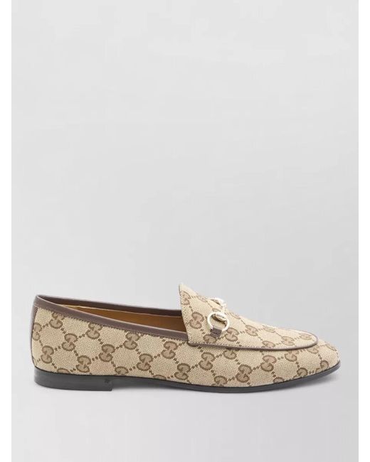 Gucci Natural Canvas Loafers