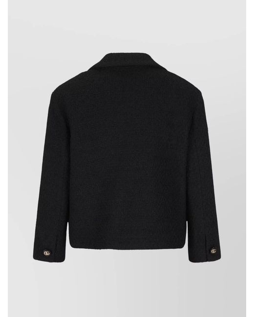 Gucci Black Wool Bouclé Double-Breasted Jacket