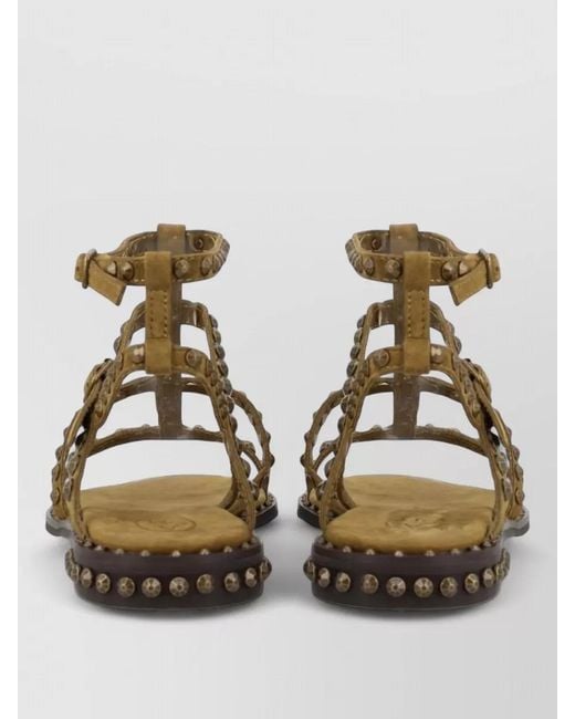 Ash Multicolor Sandals Ankle Strap Flat Sole Studs
