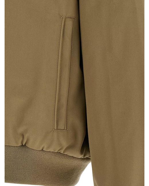 Willy Chavarria Green Gas Station Bomber Jacket Stand Collar Ribbed for men