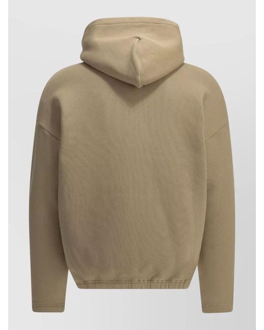 Autry Green Cotton Zip Up Hooded Jacket for men