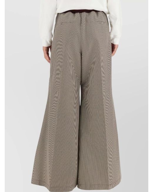 Marni Gray High-Rise Pleated Wide-Leg Trousers With Belt Loops