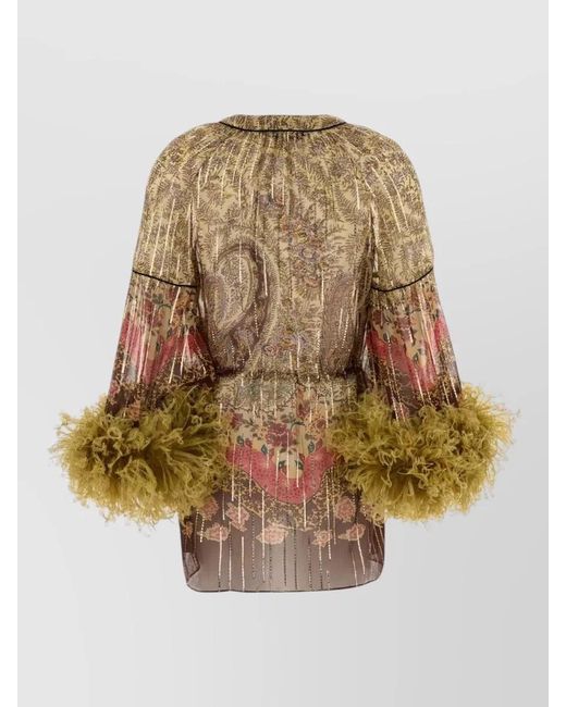 Valentino Garavani Natural Printed Silk Mini Dress