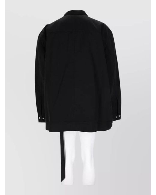 Rick Owens Black Single Breasted Coat for men