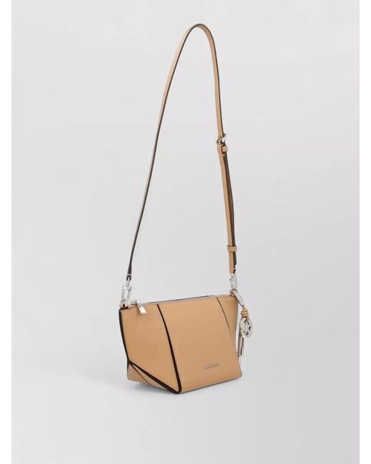 Michael Kors White Shoulder Bag Adjustable Strap Contrast Stitching