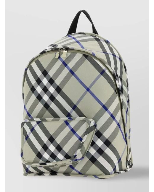 Burberry Gray Nylon Shield Backpack for men